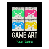 Game Art Vintag Gamepad Retro Controller Gamer