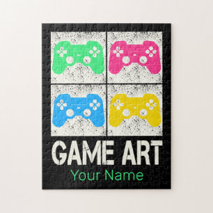 Game Art Vintag Gamepad Retro Controller Gamer Puzzle