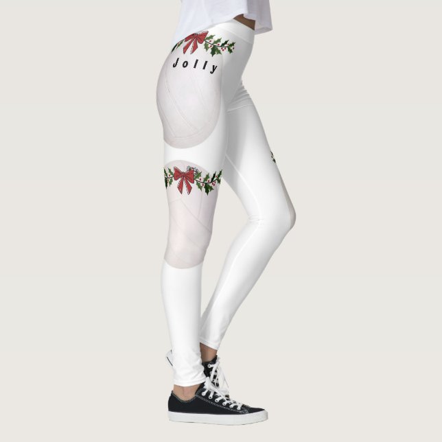 Game Ball Weihnachtsklalligraphie Leggings (Rechts)