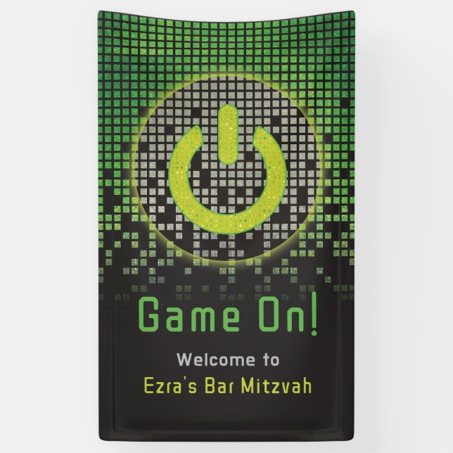 Game Bar Mitzvah Banner (Vertikal)
