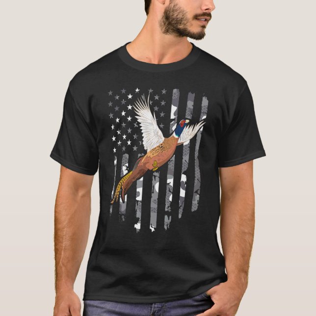 Game Bird Jagd Camouflage Pheasant Hunter Ameri T-Shirt (Vorderseite)