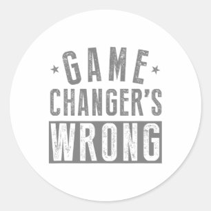 Game Changer's Falsche Lustige Sport Verkauf Softl Runder Aufkleber