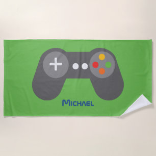 Game-Controller für grünes Video Strandtuch