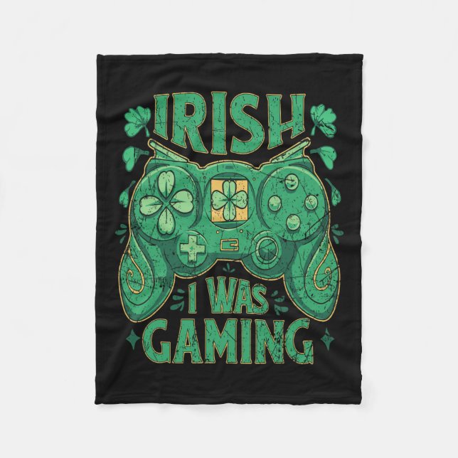 Game Controller Irish Gamer Boys St Patricks Day Fleecedecke (Vorderseite)