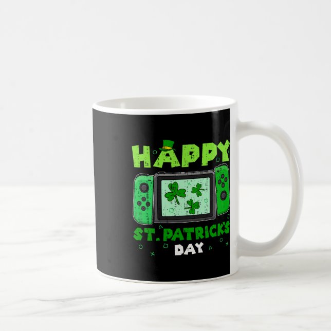 Game Controller Kleeblatt St Patricks Day Gamer Ga Kaffeetasse (Rechts)