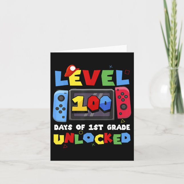 Game Controller Level 100 Days of 1st Grade Entspe Karte (Vorderseite)