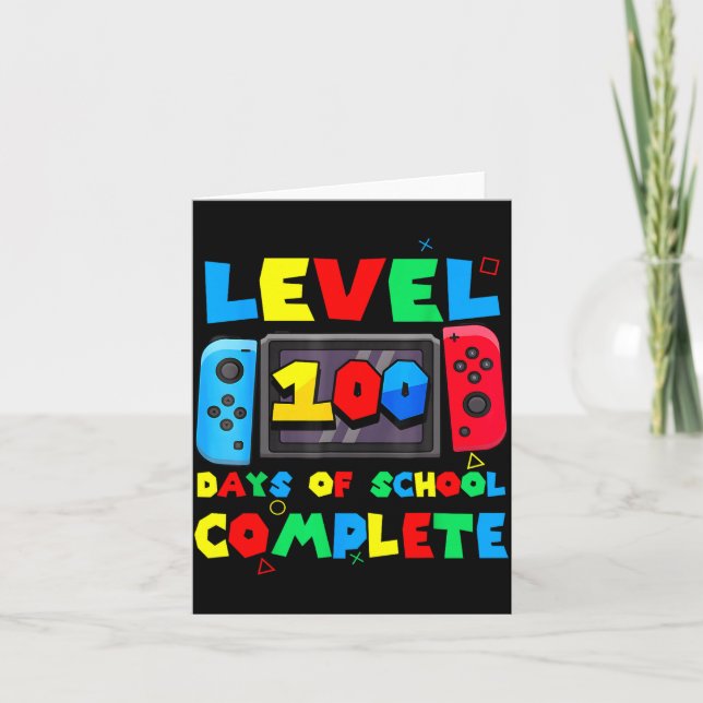 Game Controller Level 100 Days Of School Complete  Karte (Vorderseite)