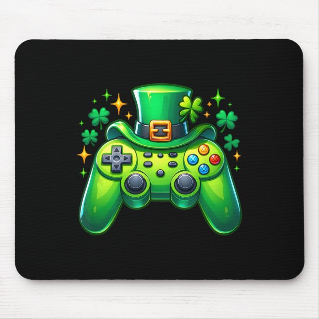 Game Controller St Patricks Day Gamer Irish Boys M Mousepad (Vorne)