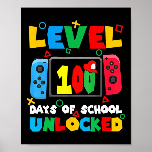 Game-Controller-Stufe 100 Tage Schulfreigabe Poster (Vorne)