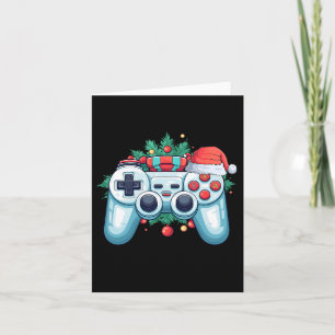 Game Controller Weihnachtsmannmütze Weihnachts Gam Karte
