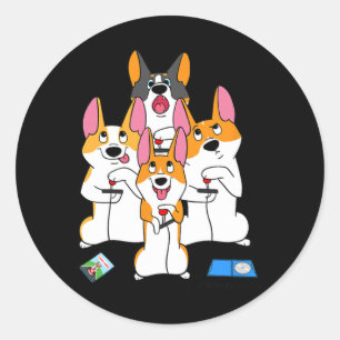 Game Corgi Video Game Graphic Gamer Meme Gaming Runder Aufkleber