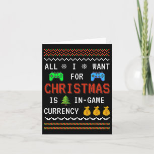 Game Currency Weihnachts-Urlaub Video-Spiel Erwach Karte