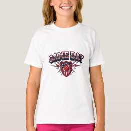 Game Day American Football Patriotischer Schild Sp T-Shirt