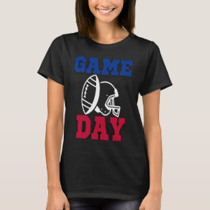 GAME DAY AMERICAN FUSSBALL HELMET RED WHITE BLAUE  T-Shirt