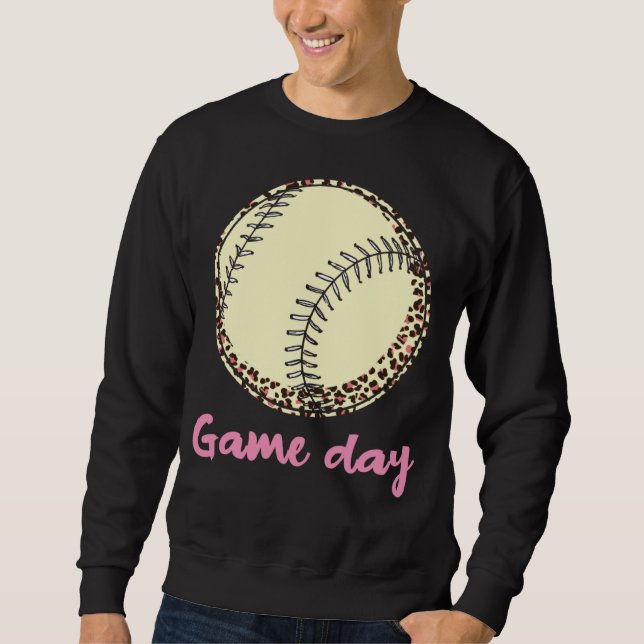 Game Day Baseball Leopard Sweatshirt (Vorderseite)