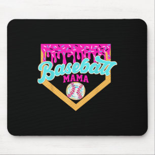 Game Day Baseball Mama Ice Cream Tropfen Baseball Mousepad
