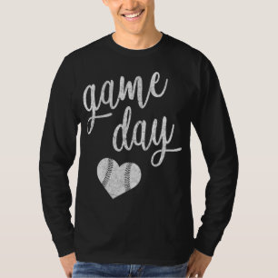 Game Day Baseball Softball Mama Herzgeschenk T-Shirt