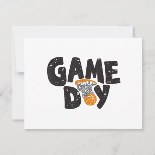 Game Day Basketball Funny Youth Men Women Sports V RSVP Karte
