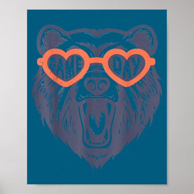 Game Day Bear  Poster (Vorne)