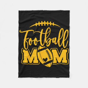 Game Day Blue and Yellow High School Football Foot Fleecedecke