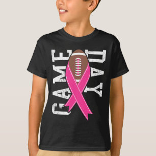 Game Day - Brustkrebs-Bewusstsein Pink Football R T-Shirt