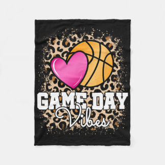 Game Day Bysketbyll Leopard Print Women Girls Bysk Fleecedecke
