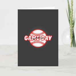 Game Day Cracked Baseball Sports Graphic Karte