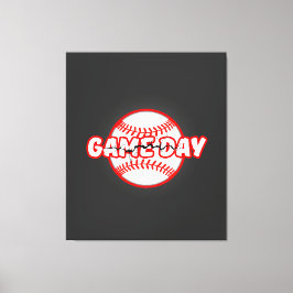 Game Day Cracked Baseball Sports Graphic Leinwanddruck