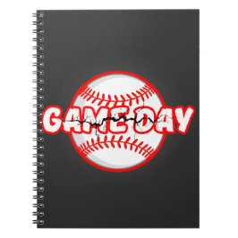Game Day Cracked Baseball Sports Graphic Notizblock