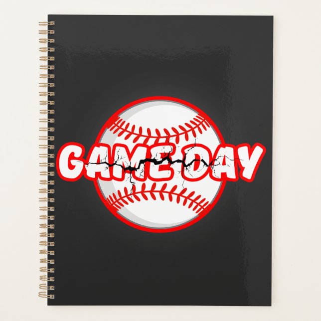 Game Day Cracked Baseball Sports Graphic Planer (Vorderseite)