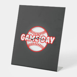 Game Day Cracked Baseball Sports Graphic Sockelschild