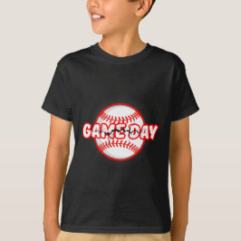 Game Day Cracked Baseball Sports Graphic T-Shirt