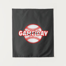 Game Day Cracked Baseball Sports Graphic Wandteppich