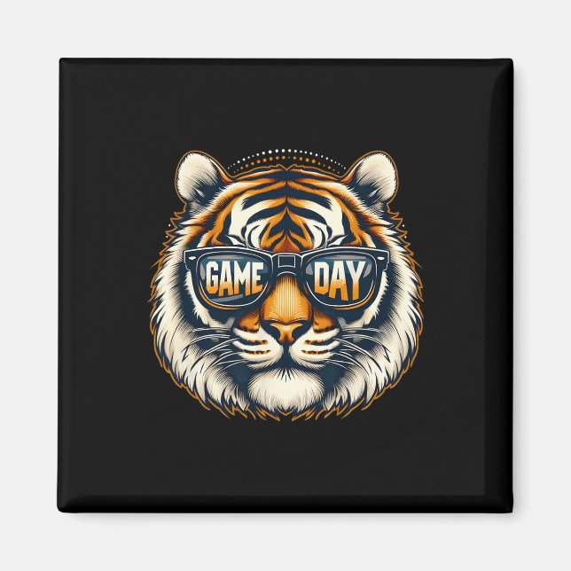 Game Day Erntedank Tiger Cool Touchdown Amerika Magnet (Vorne)
