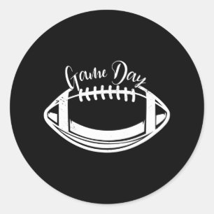 Game Day Football Game Day Vibes Football Lover Runder Aufkleber