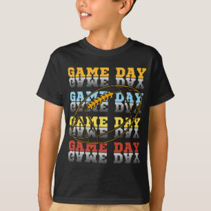 Game Day Football Lover Typografy T-Shirt
