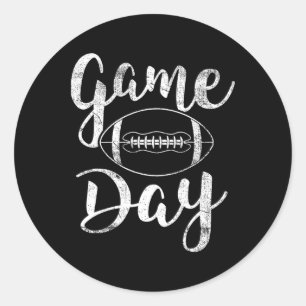 Game Day Football - Niedlich Football Top Runder Aufkleber