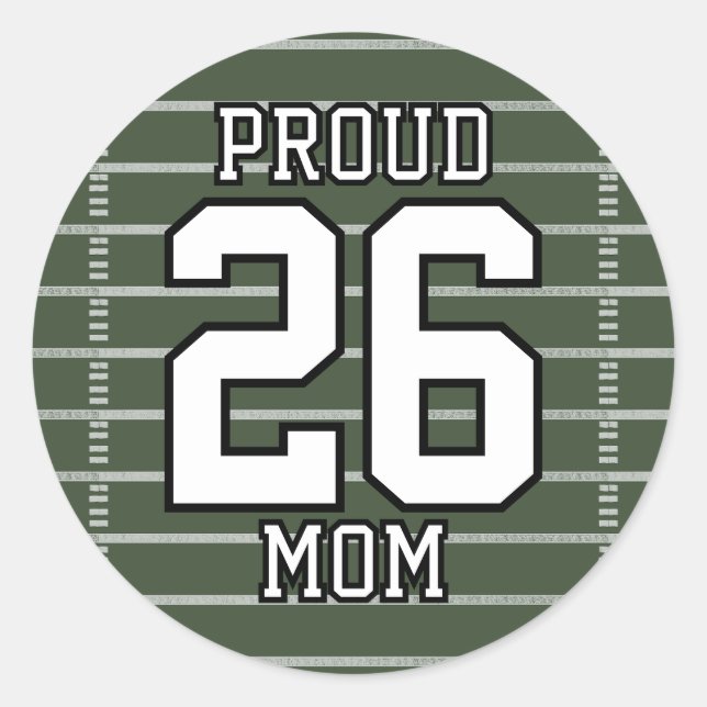 Game Day Football Runder Aufkleber (Vorderseite)