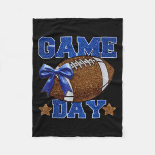 Game Day Football Saison Fußball Mama Girl Blue G Fleecedecke