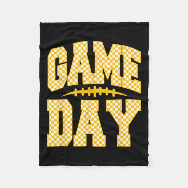 Game Day Football Season Football Mama Girl Blue G Fleecedecke (Vorderseite)