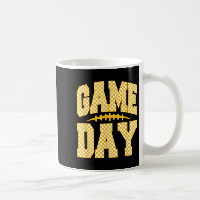 Game Day Football Season Football Mama Girl Blue G Kaffeetasse (Rechts)