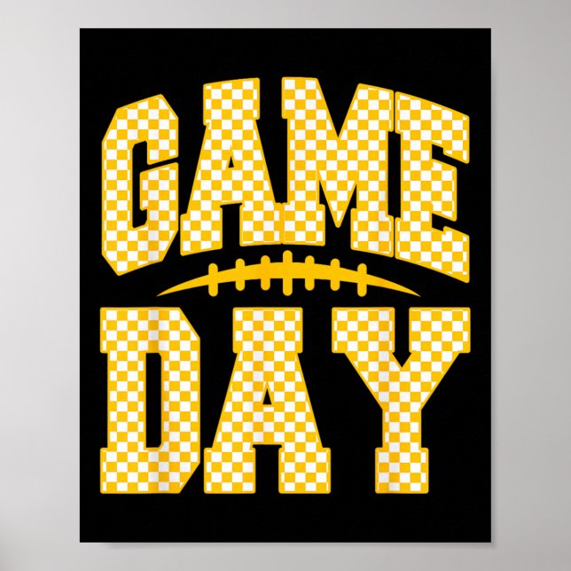 Game Day Football Season Football Mama Girl Blue G Poster (Vorne)