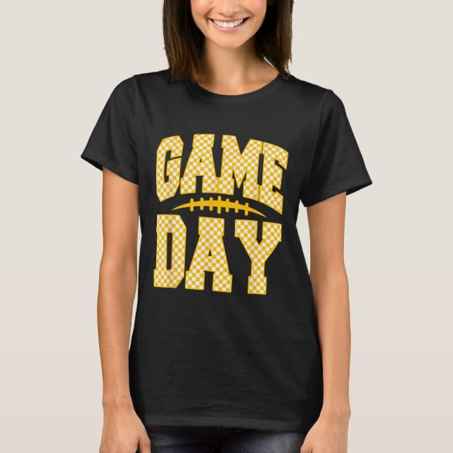 Game Day Football Season Football Mama Girl Blue G T-Shirt (Vorderseite)