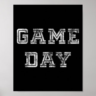 Game Day Football T Shirt Männer Frauen Kinder Ret Poster