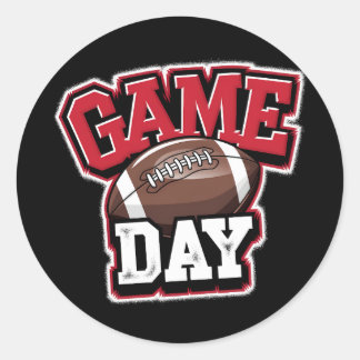 Game Day Football Team Sport Vintag Runder Aufkleber