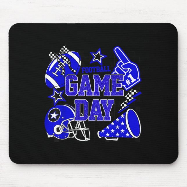 Game Day Football Touchdown Saison Girl Team Geist Mousepad (Vorne)