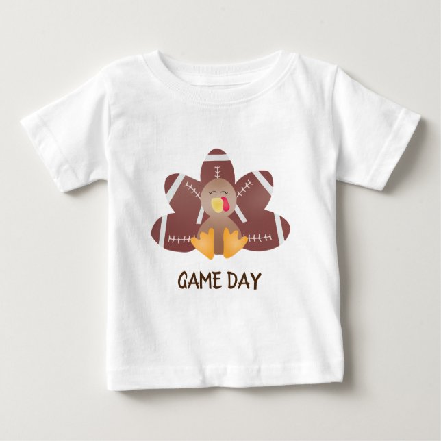 Game Day Football Türkei Feathers Baby T-shirt (Vorderseite)