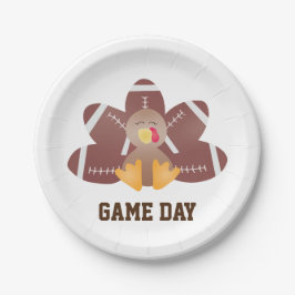 Game Day Football Türkei Feathers Brown Pappteller
