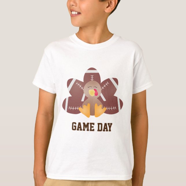 Game Day Football Türkei Feathers Brown T-Shirt (Vorderseite)