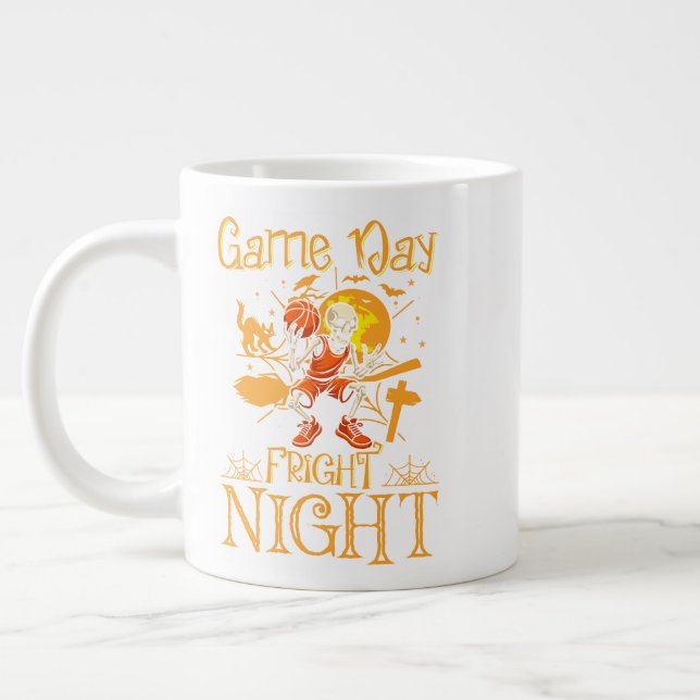 Game Day Fright Night Sports Halloween Jumbo-Tasse (Links)